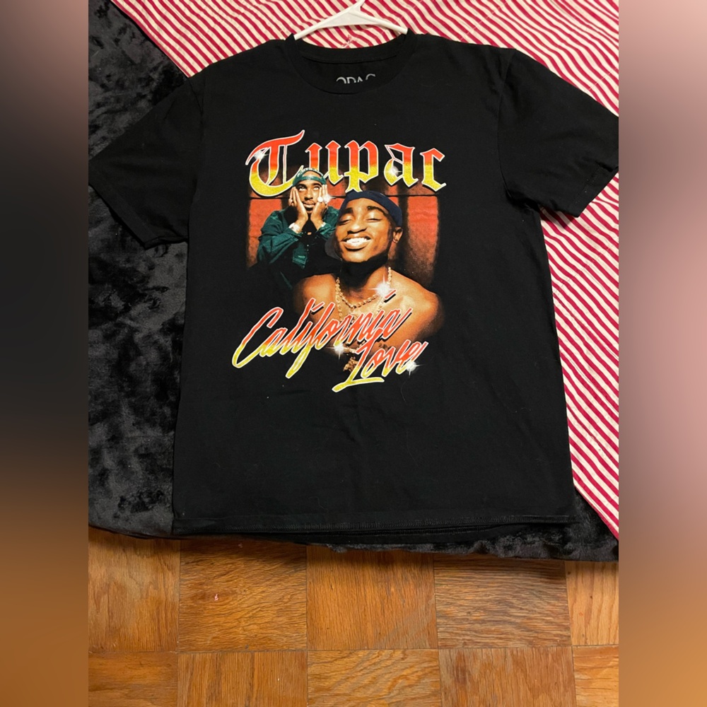 Tupac California Love Graphic Tee - Black